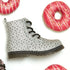 Stivaletti argento effetto glitterato con lacci a contrasto Le scarpe di Alice, Scarpe Bambini, SKU k271000018, Immagine 0
